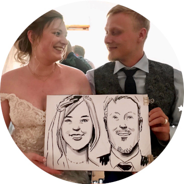 Fest-tegner live karikatur